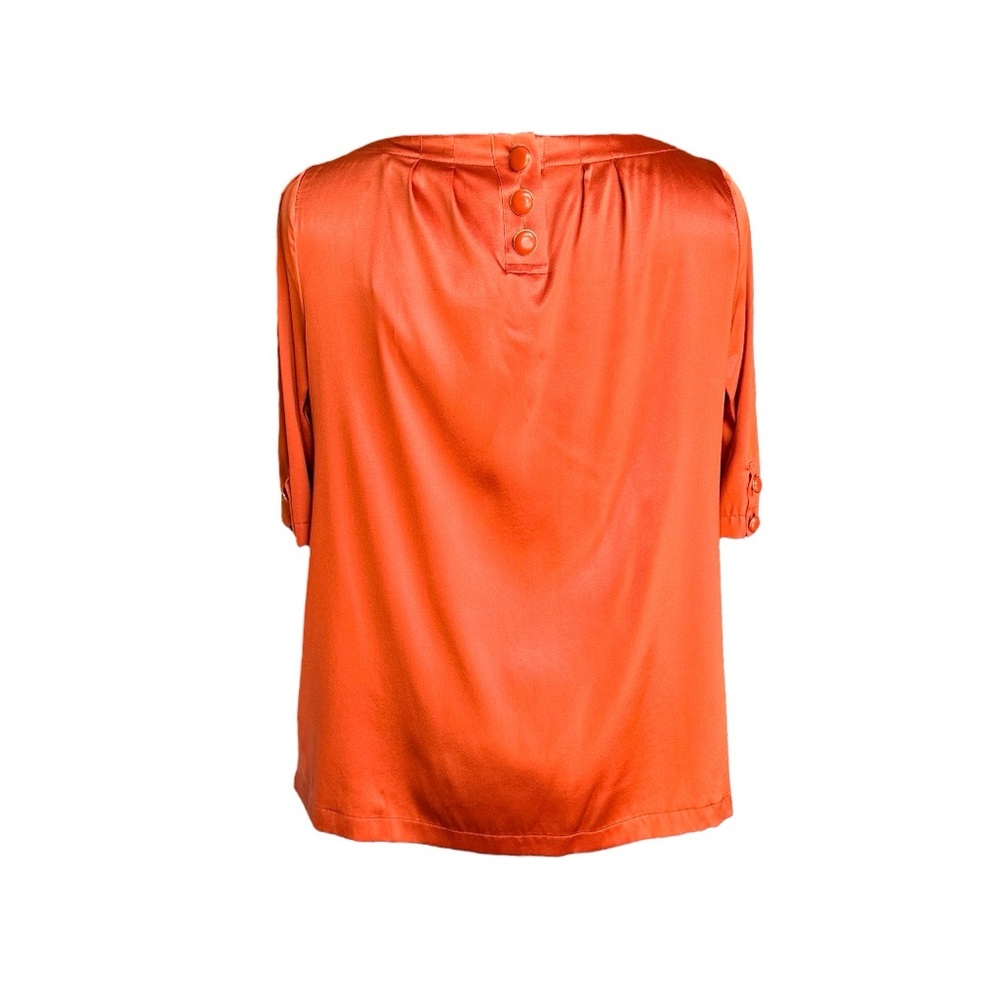 Banana Republic Rust Silk Blouse with 3/4 Sleeves - Picture 5 of 8